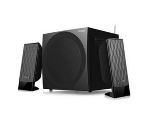 [Колонки] MICROLAB M-300U 2 колонки+сабвуфер дерево чёрные (38W RMS), FM-тюнер