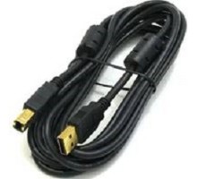 Bion Кабель интерфейсный USB 2.0 AM/BM, позолоченные контакты, ферритовые кольца, 1.8 м, черный [BXP-CCF-USB2-AMBM-018]