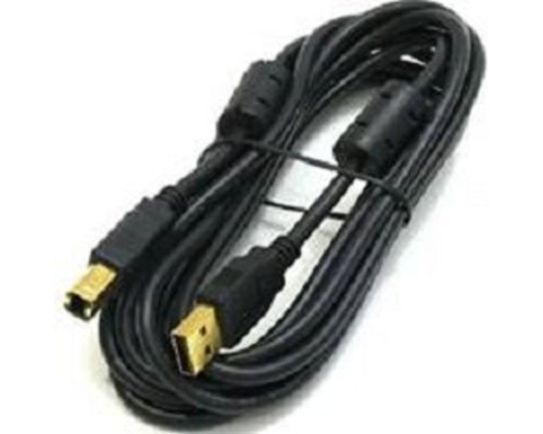 [кабели] Bion Кабель интерфейсный USB 2.0 AM/BM, позолоченные контакты, ферритовые кольца, 1.8 м, черный [BXP-CCF-USB2-AMBM-018]