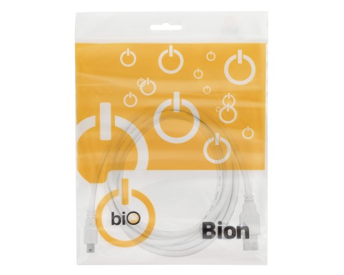[кабели] Bion Кабель интерфейсный USB 2.0 AM/miniBM 5P, 1.8 м, белый [BXP-CC-USB2-AM5P-018]