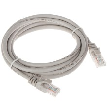 Патч-корд Bion [BPC-U5E101-1.5M] U/UTP, Cat.5e, AWG 26 (7/0,16мм), CCA, многожильный, PVC, 1,5м, серый