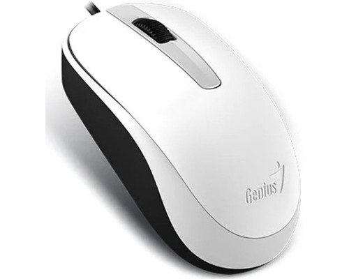 [Мышь] Genius Мышь DX-120 White { оптическая, 1000 dpi, 3 кнопки+колесо прокрутки, провод 1,5 м, USB} [31010105102/31010010401]