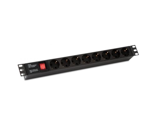 [Монтажное оборудование] Hyperline SHE19-8SH-S-IEC Блок розеток для 19
