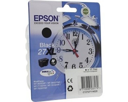 [Расходные материалы] EPSON C13T27114020/4022 Singlepack Black 27XL DURABrite Ultra Ink for WF7110/7610/7620, 1100 стр,  (cons ink)