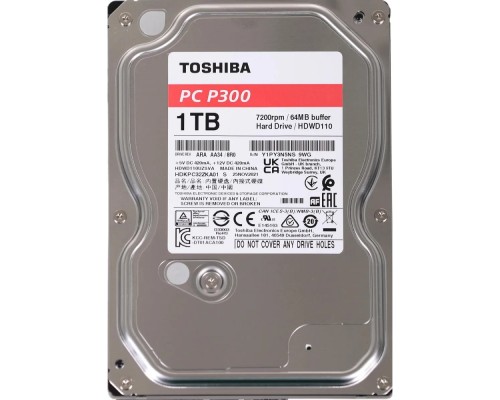 [Жесткий диск] 1TB Toshiba (HDWD110UZSVA) P300 {SATA 3, 7200 rpm, 64Mb buffer, 3.5