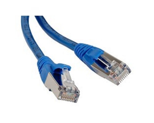 [Патч-корд] Hyperline PC-LPM-STP-RJ45-RJ45-C5e-2M-LSZH-BL Патч-корд F/­UTP, экранированный, Cat.5e, LSZH, 2 м, синий