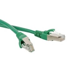 Hyperline PC-LPM-STP-RJ45-RJ45-C5e-1M-LSZH-GN Патч-корд F/­UTP, экранированный, Cat.5е, LSZH, 1 м, зеленый