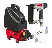 FUBAG WOOD MASTER KIT Компрессор + набор из 4 предметов [646035] {Реси- вер, л 6.Произ- водит., л/мин 180 Давле- ние, бар 8 Мощность, кВт1.1 Напря- жение, В 220 Вес, кг 14}