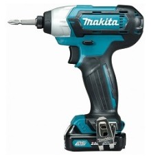 Makita TD110DWAE Гайковерт аккумуляторный ударный [TD110DWAE] {10.8В,2х2Ач Li-ion,0-3500у\м,110Нм,1.2кг,чем,подсв,M5-M12}