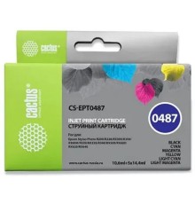 CACTUS CS-EPT0487 Картридж струйный цветной R200/R220/R300/R320/R340/RX500/RX600/RX620/RX640 (6 цветов)