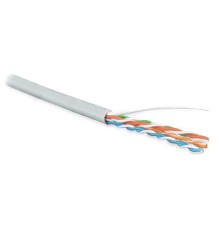 Hyperline UUTP4-C5E-S24-IN-LSZH-GY-305 (305 м) Кабель витая пара, неэкранированная U/­UTP, категория 5e, 4 пары (24 AWG), одножильный(solid), LSZH, нг(С)-HF, -20°C – +75°C, серый