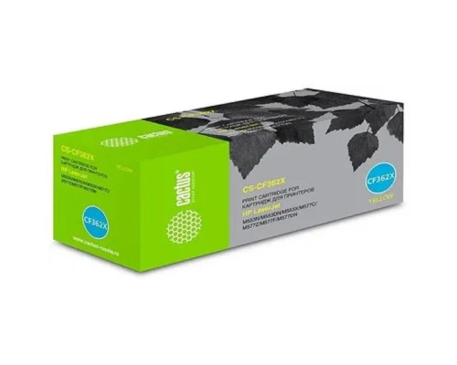 [расходные материалы] CF362X Тонер-картридж Cactus CS-CF362X желтый для HP CLJ M552dn/M553dn (9500стр.)