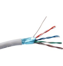 Exegate EX190970RUS Кабель FTP 4 пары кат.5e Exegate CCA, 24AWG, экран, 305м pullbox, серый