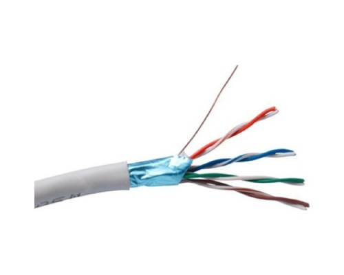 [Кабель] Exegate EX190970RUS Кабель FTP 4 пары кат.5e Exegate CCA, 24AWG, экран, 305м pullbox, серый