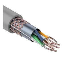 Rexant (01-0342) Кабель витая пара SF/UTP, CAT 5e, PVC, 4PR, 24AWG, INDOOR, SOLID, серый, 305м,