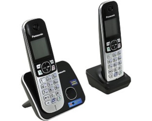 [Телефон] Panasonic KX-TG6812RUB Радиотелефон черный (2 трубки с ЖК диспл., DECT)