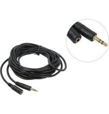 Exegate EX205310RUS Удлинитель звуковой (3.5mm Jack M - 3.5mm Jack F) 5м Exegate, позолоченные разъемы