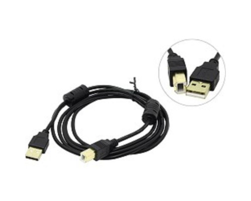 [кабели] Exegate EX138946RUS Кабель USB 2.0 A-->B 1.8м Exegate 2 фильтра, позолоченные контакты