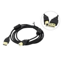 Exegate EX138947RUS Кабель USB 2.0 A-->B 3м Exegate 2 фильтра, позолоченные контакты