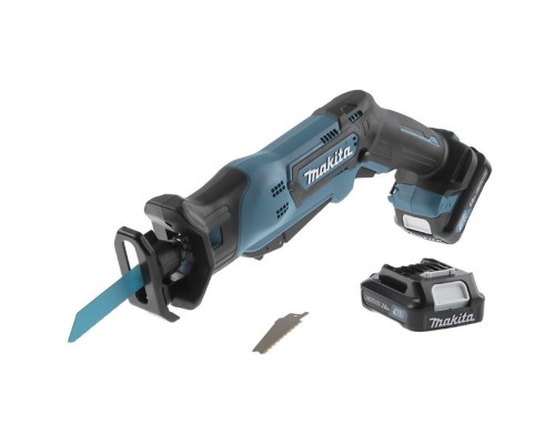 [Пила] Makita JR103DWAE Пила сабельная аккумуляторная [JR103DWAE] {10.8В,2х2Ач Li-ion(слайд),0-3300обм,ход-13мм,рез-50мм,1.3кг,чем,подсв,бкл замена пилки}
