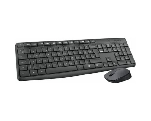 [Клавиатура] 920-007948 Logitech Клавиатура + мышь MK235 GREY USB оригинальная заводская гравировка RU/LAT