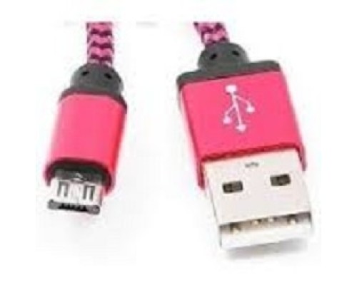 [кабели] Gembird Кабель USB 2.0 Cablexpert CC-mUSB2pe1m, AM/microBM 5P, 1м, нейлоновая оплетка, алюминиевые разъемы, фиолетовый, пакет