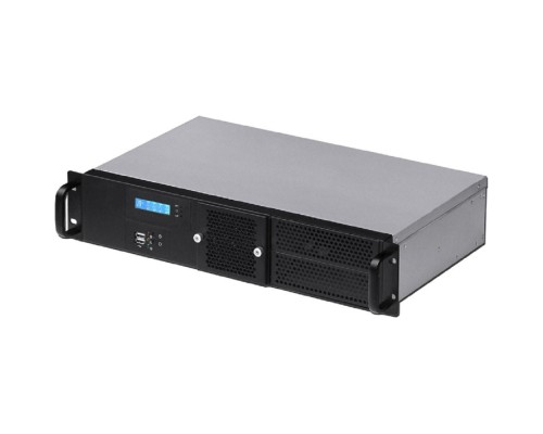 [Корпус] Procase GM225F-B-0 Корпус 2U Rack server case, черный, панель управления, без блока питания, глубина 250мм, MB 6.7