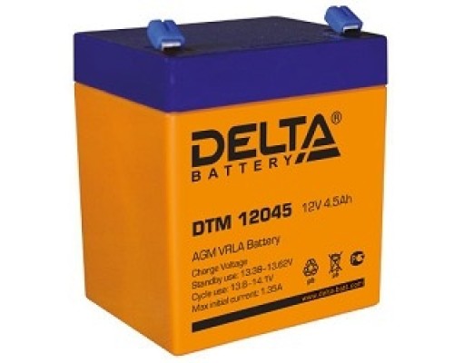 [батареи] Delta DTM 12045  (4,5Ач, 12В) свинцово- кислотный аккумулятор  
