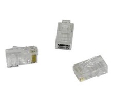 Exegate EX158091RUS Коннектор RJ-45 Кат.5 (V) (8P8C) Exegate под одножильный кабель, золотое напыление (100шт)