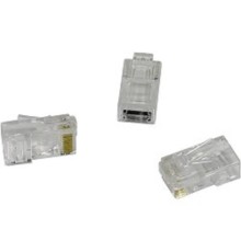 Exegate EX158091RUS Коннектор RJ-45 Кат.5 (V) (8P8C) Exegate под одножильный кабель, золотое напыление (100шт)