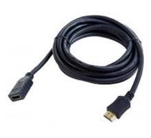 Кабель-удлинитель HDMI Cablexpert CC-HDMI4X-6, 19M/19F, v2.0, позол.разъемы, экран, 1.8м, черный, пакет