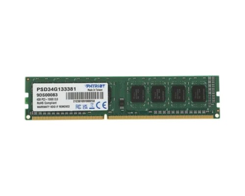 [Модуль памяти] Patriot DDR3 DIMM 4GB (PC3-10600) 1333MHz PSD34G133381
