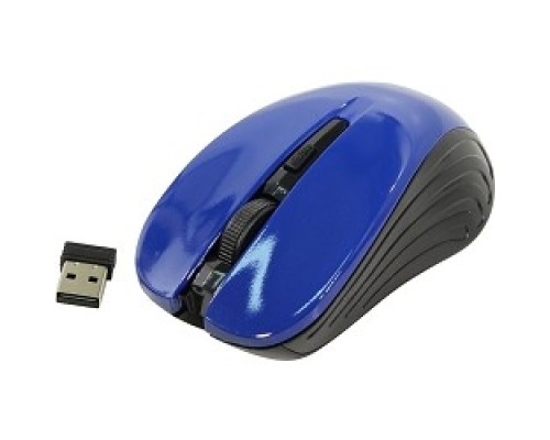 [Мышь] Oklick 545MW черный/синий оптическая (1600dpi) беспроводная USB (4but) TM-5500 BLUE [368630]