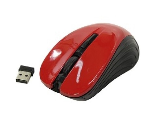 [Мышь] Oklick 545MW черный/красный оптическая (1600dpi) беспроводная USB (4but) [368631]