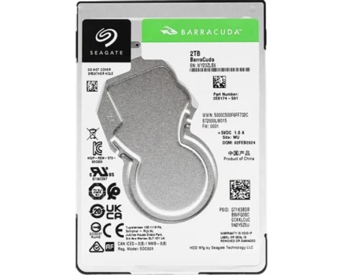 [Жесткий диск] 2TB Seagate Compute (ST2000LM015) {SATA 6.0Gb/s, 5400 rpm, 128mb buffer, 7mm}