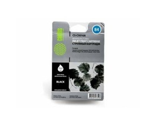 [расходные материалы] CACTUS C5016A Картридж струйный CS-C5016A №84 черный для HP DJ 10PS/20PS/30GP/50PS/90/120/130DE (72мл)
