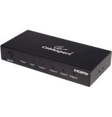 Gembird DSP-4PH4-02 Разветвитель HDMI Cablexpert, HD19F/4x19F, 1 компьютер => 4 монитора, Full-HD, 3D, 1.4v