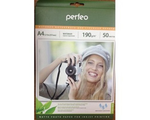 [фотобумага] Perfeo PF-MTA4-190/50 Бумага Perfeo матовая 50л, A4 190 г/м2 (M06)