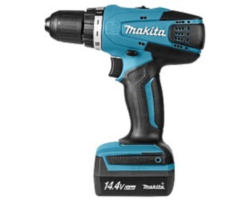 [Дрель, Шуруповерт] Makita DF347DWE Дрель ак,{14.4В,2х1.5Ач Li-ion,БЗП-10мм,0-400 -1400обм,3015Нм,1.4кг,чем,G-серия}