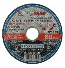 ЛУГА (3612-125-1.0) Круг отрезной абразивный  по металлу для УШМ, 125х1,0х22,2мм 