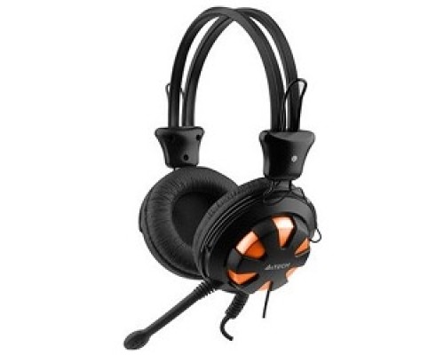 [Наушники] A4Tech HS-28-3 [567949] orange/Black {Гарнитура стерео} 1.8 м