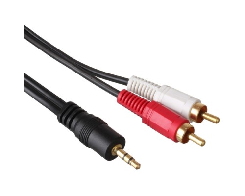 [кабели] Exegate EX225927RUS Кабель аудио (3.5mm Jack M - 2xRCA M)  2м Exegate, позолоченные разъемы