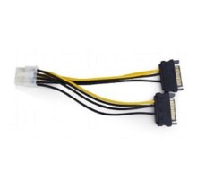 Cablexpert Разветвитель питания 2xSATA->PCI-Express 8pin, для подключения в/к PCI-Е (8pin) к б/п ATX (CC-PSU-83)