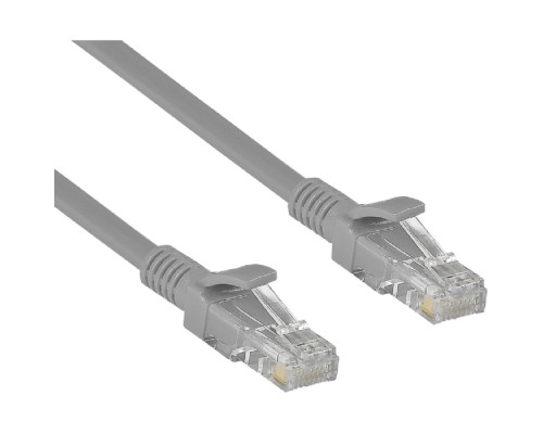 [Коммутационный шнур] Exegate EX258663RUS Патч-корд UTP-RJ45-RJ45-5e-0,3M-GY, UTP, cat.5e, 0.3м, серый