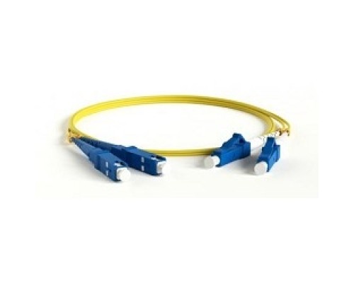 [Патч-корд] Hyperline FC-D2-9-LC/­UR-SC/­UR-H-5M-LSZH-YL Патч-корд волоконно-оптический (шнур) SM 9/­125 (OS2), LC/­UPC-SC/­UPC, duplex, LSZH, 5 м
