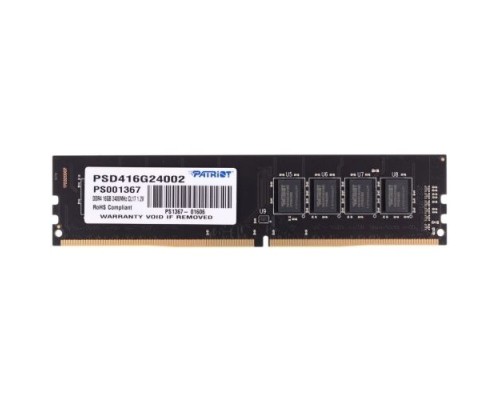 [Модуль памяти] Patriot DDR4 DIMM 16GB PSD416G24002 PC4-19200, 2400MHz