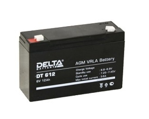 [батареи] Delta DT 612 (12Ач, 6В) свинцово- кислотный аккумулятор  