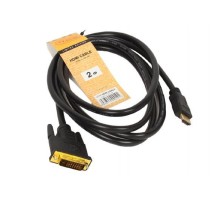 TV-COM Кабель (LCG135F-2M) HDMI to DVI-D (19M -25M) 2м, 2 фильтра 