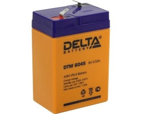 [батареи] Delta DTM 6045 (4.5 Ач, 6В) свинцово- кислотный аккумулятор  