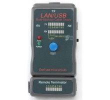 Gembird NCT-2 Тестер LAN Cablexpert , 100/1000 Base-TX,  для UTP, STP, RJ-11, USB-кабеля